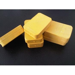 Yellow rubber waste