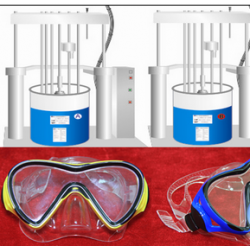 Super clear goggles parts with silicone rubber