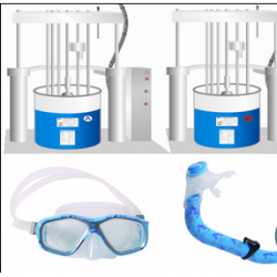 Goggles with silicone rubber